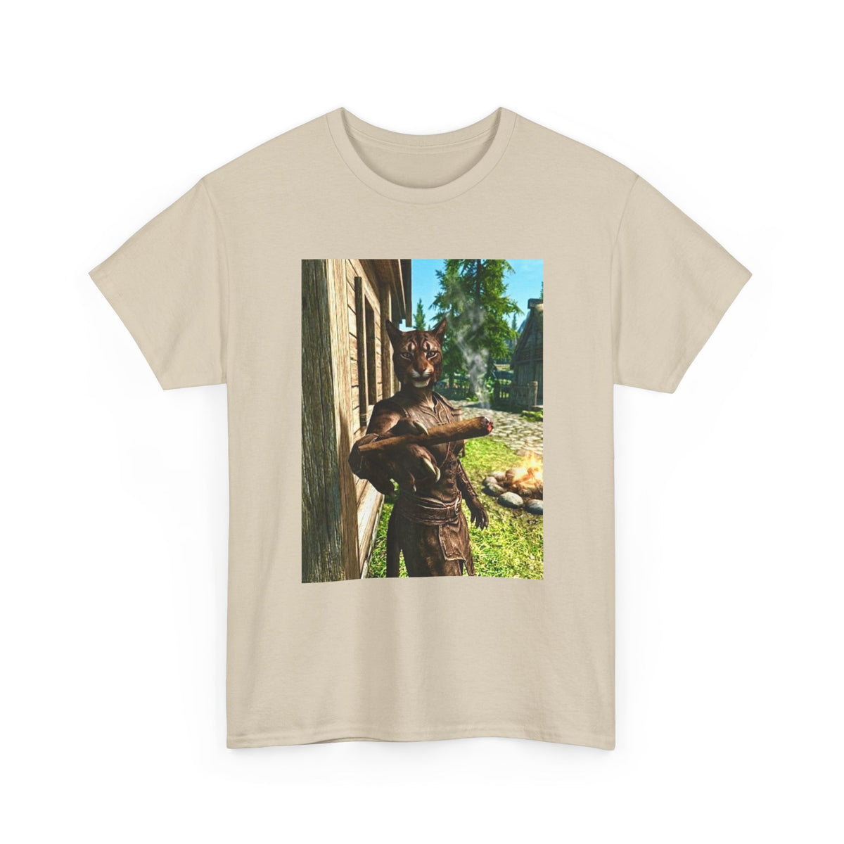 Khajiit Taking A Big Hit Tee
