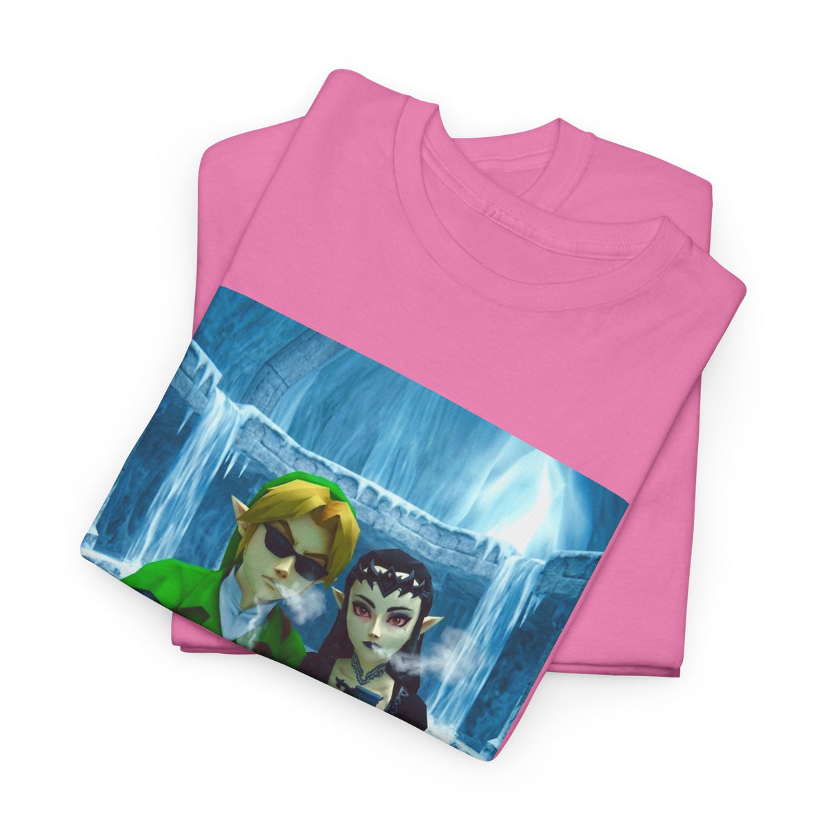 Link And Zora Chilling In Ice Cavern