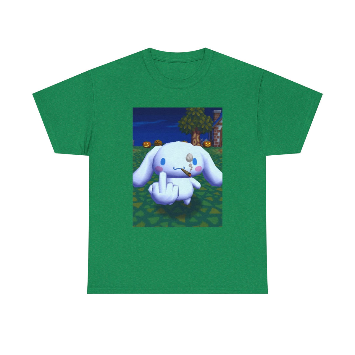 Cinnamoroll Smoking Blunt Flipping Bird Tee