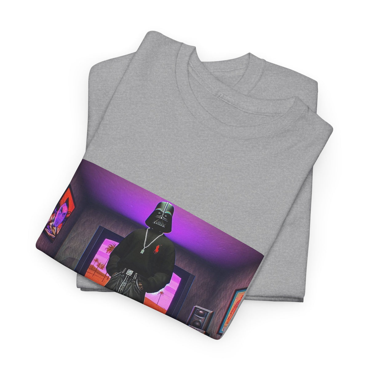 Darth Vader Posing In A Y2K Room