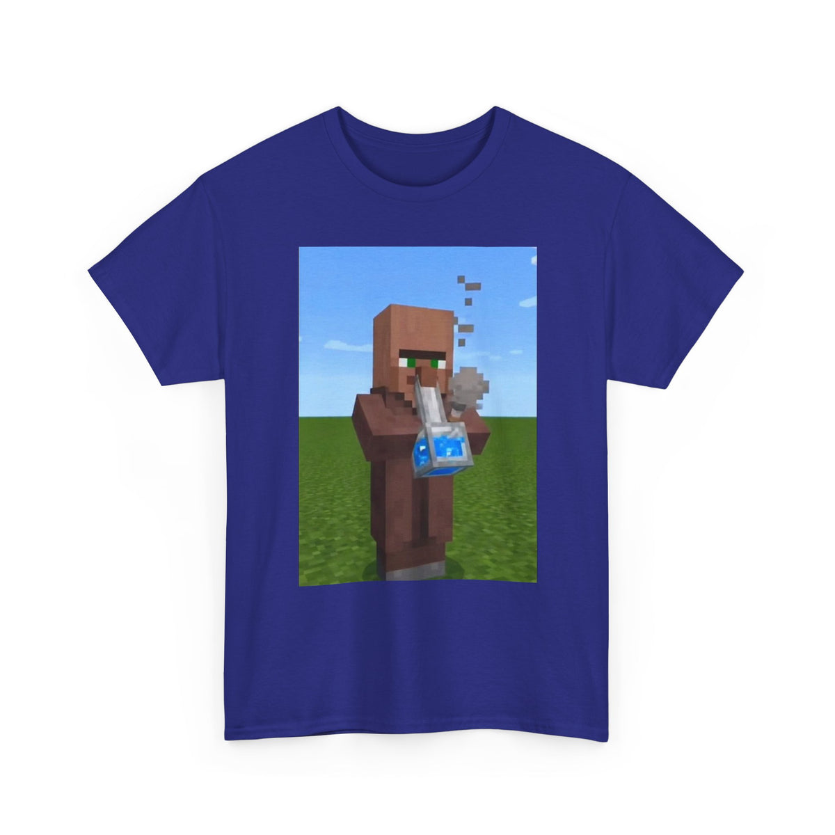 Villager Enjoying A Blocky Bong Hit