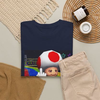 Stoned Toad Driving Kart Flipping Bird