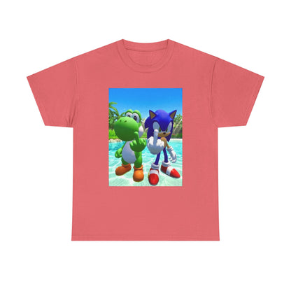 Yoshi And Sonic Flipping Off Tee