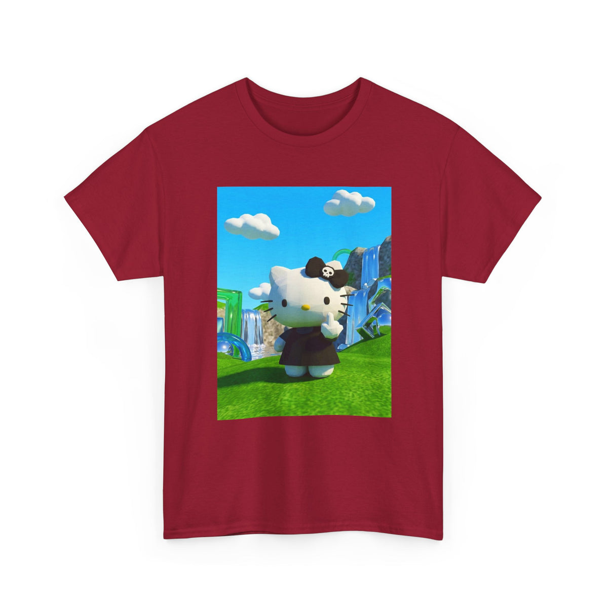 Edgy Kitty Flipping The Bird Tee