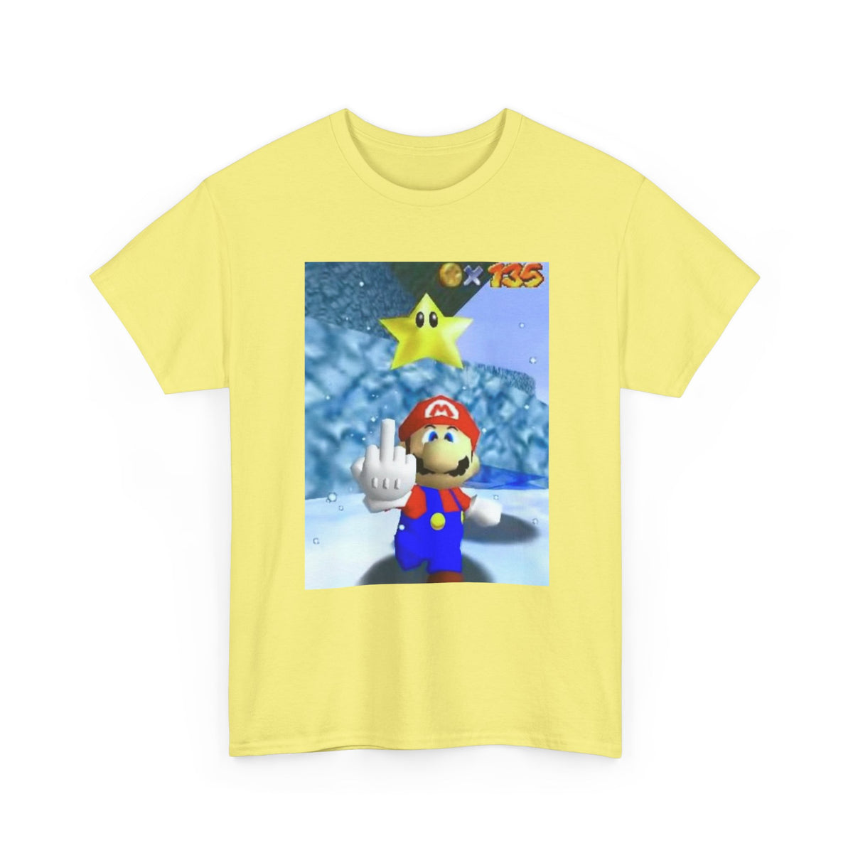 Mario Flips The Bird In Icy World Tee