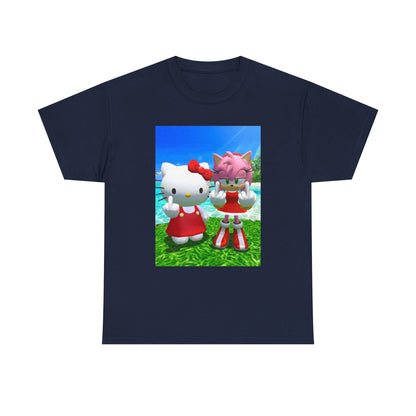 Hello Kitty and Amy Flipping Off Tee