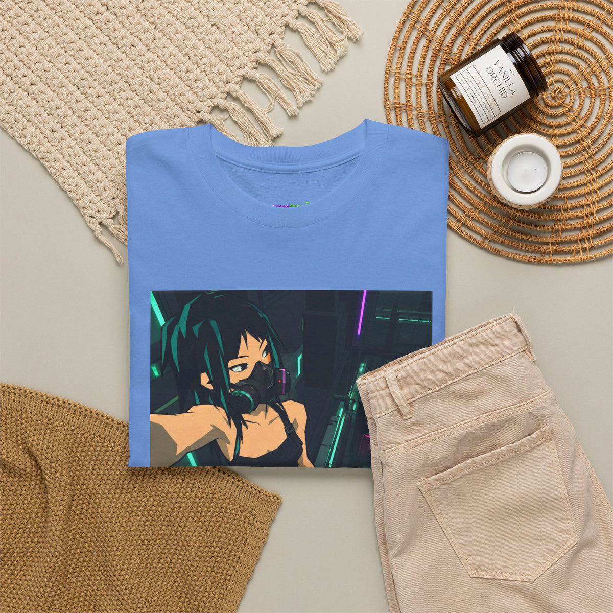 Green Horizon Blur Graphic Tee