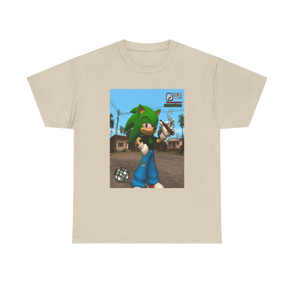 Green Hedgehog Blazin' In San Andreas Tee