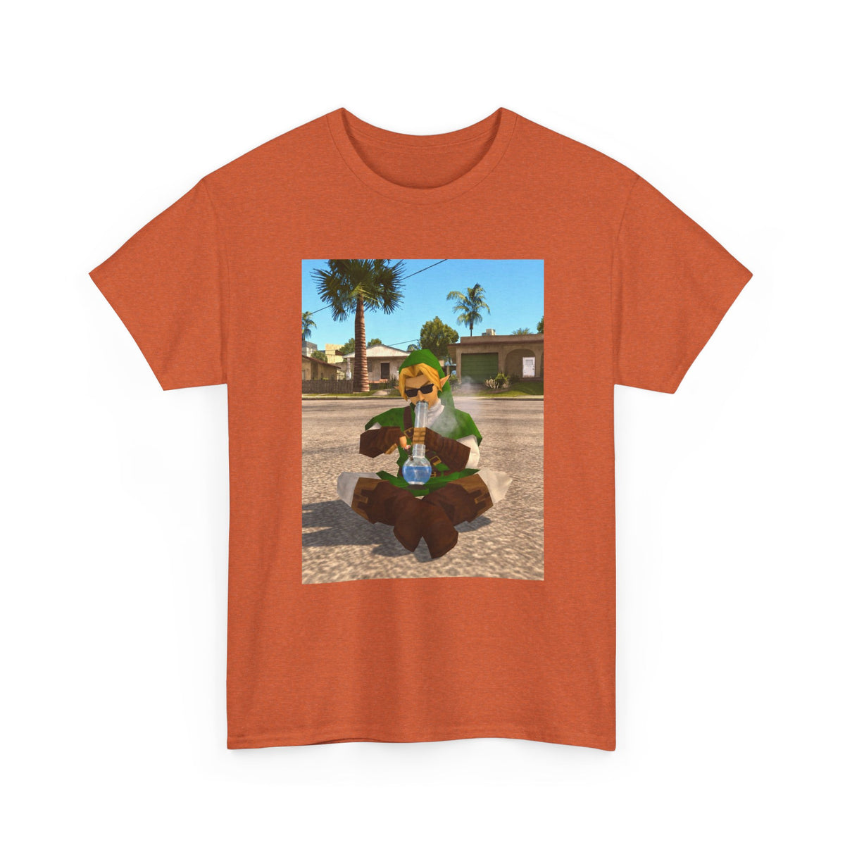 Stoner Link Taking A Bong Hit Tee
