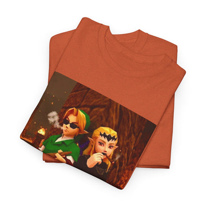 Link and Zelda Chillin' With Cigars Tee