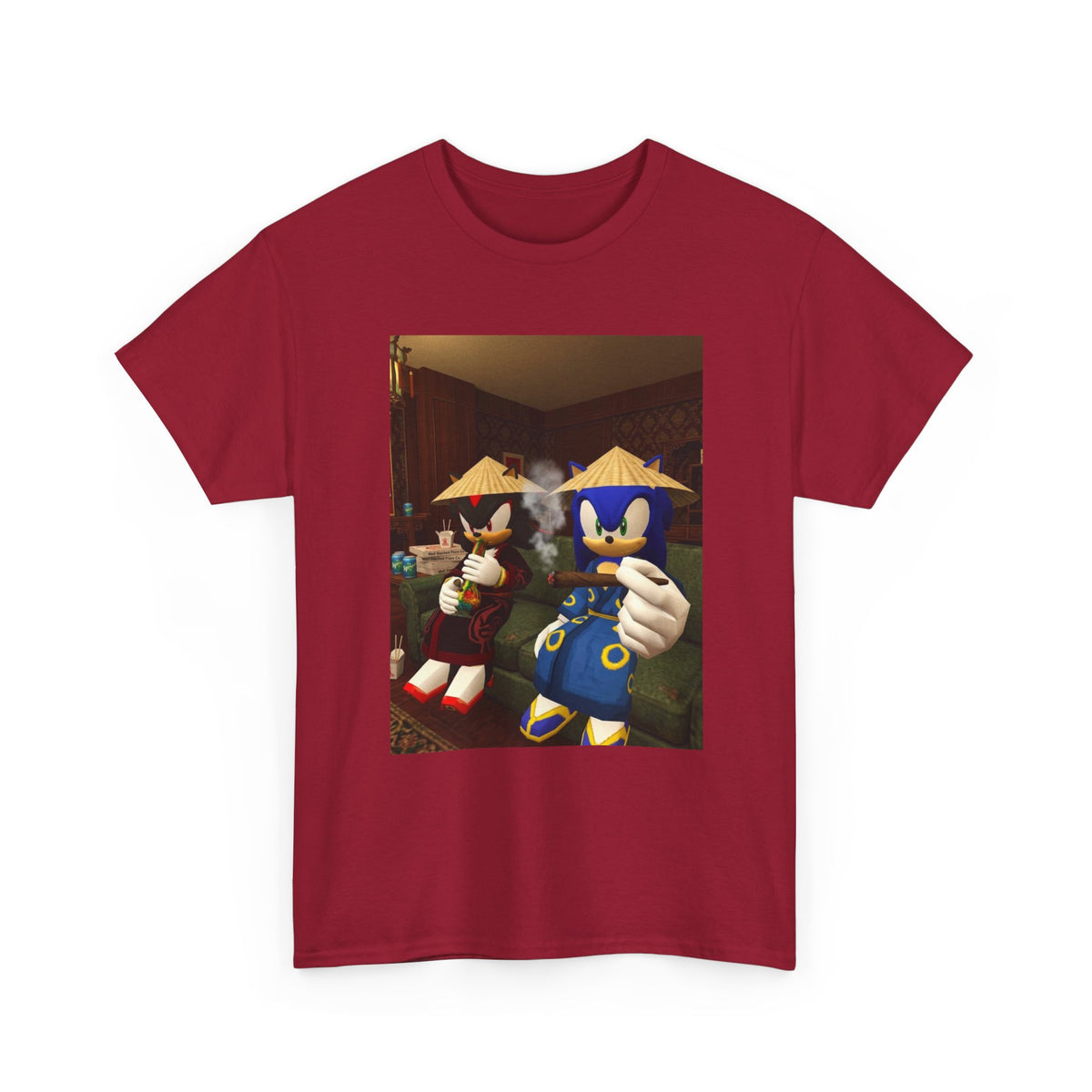 Sonic And Shadow Chilling And Smoking Tee (Design 5)