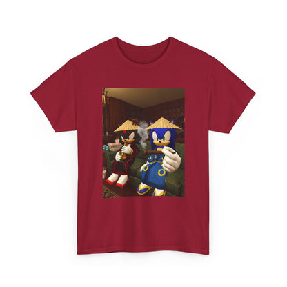 Sonic And Shadow Chilling And Smoking Tee (Design 5)