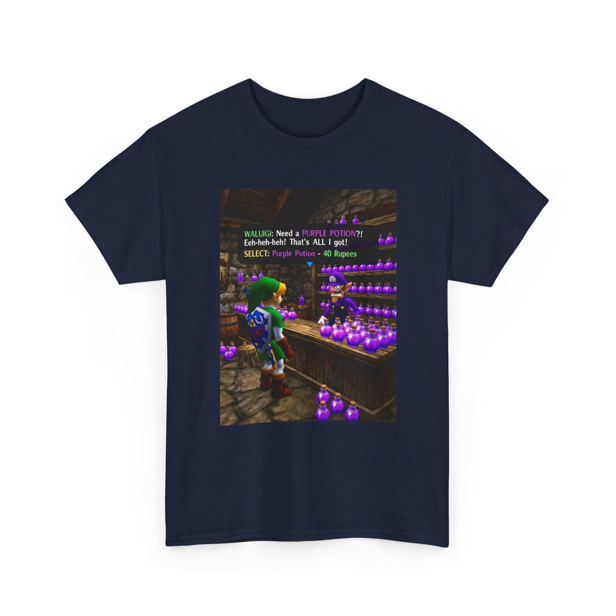 Waluigi Sells Purple Potions To Link
