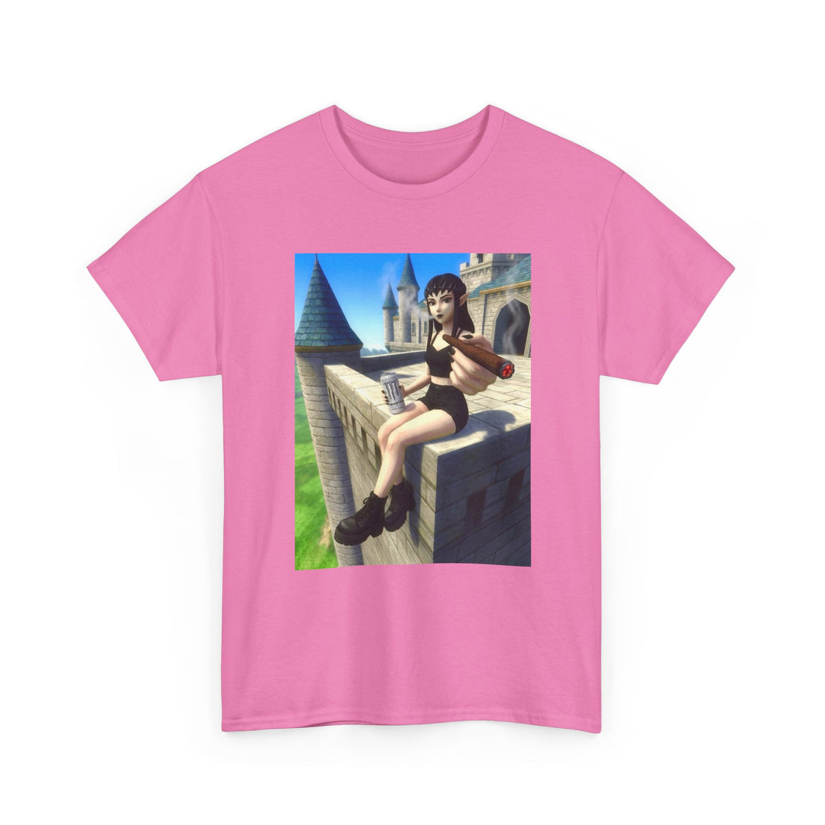 Elf Babe Chilling With Cigar And Drink Tee
