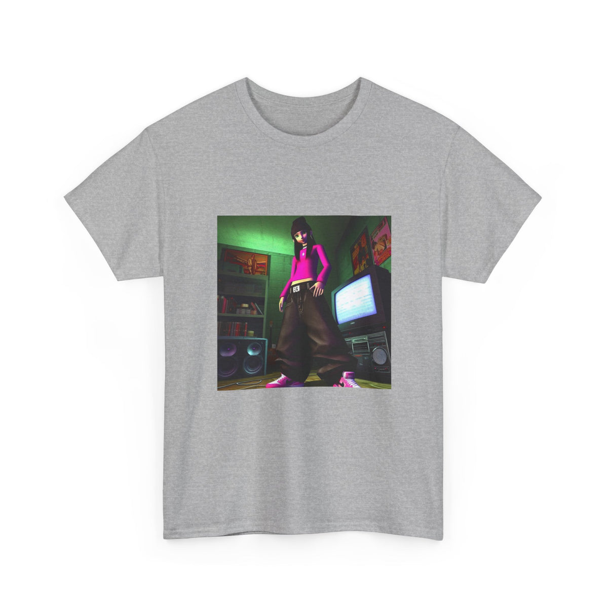 Y2K Vibe Girl In Her Room Tee