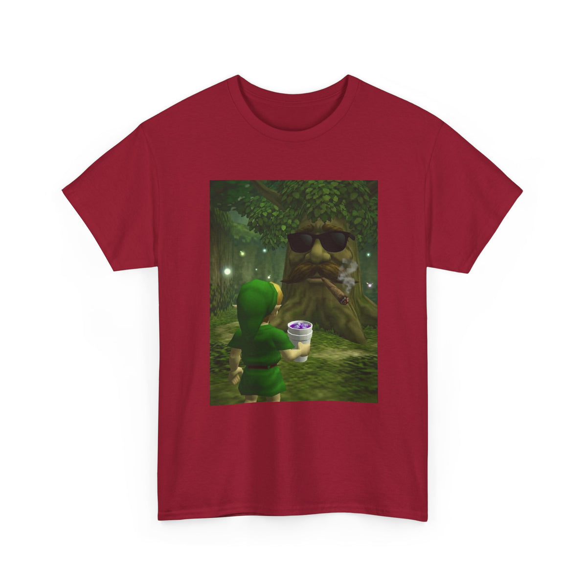 Hero Meets Cool Tree Smoking Cigar Tee