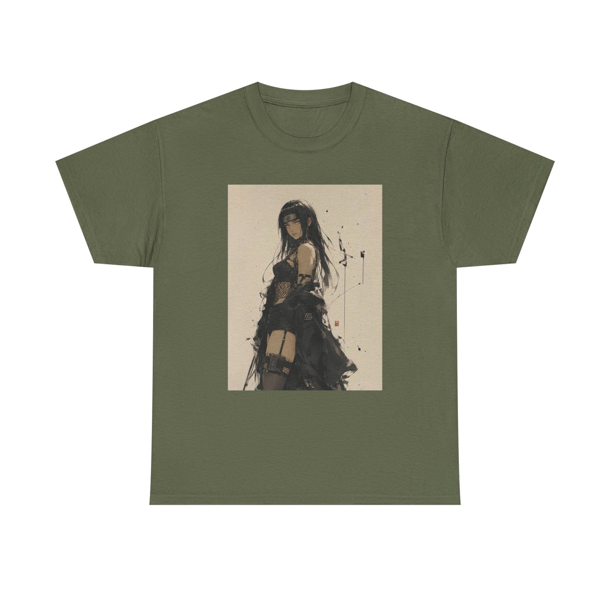 Anime Goth Girl Standing Confidently Tee