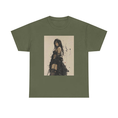 Anime Goth Girl Standing Confidently Tee