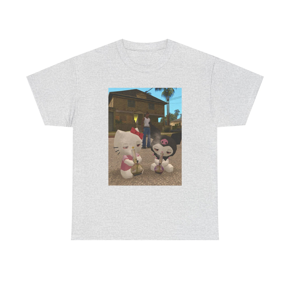 CJ And High Sanrio Characters In Grove Street Tee