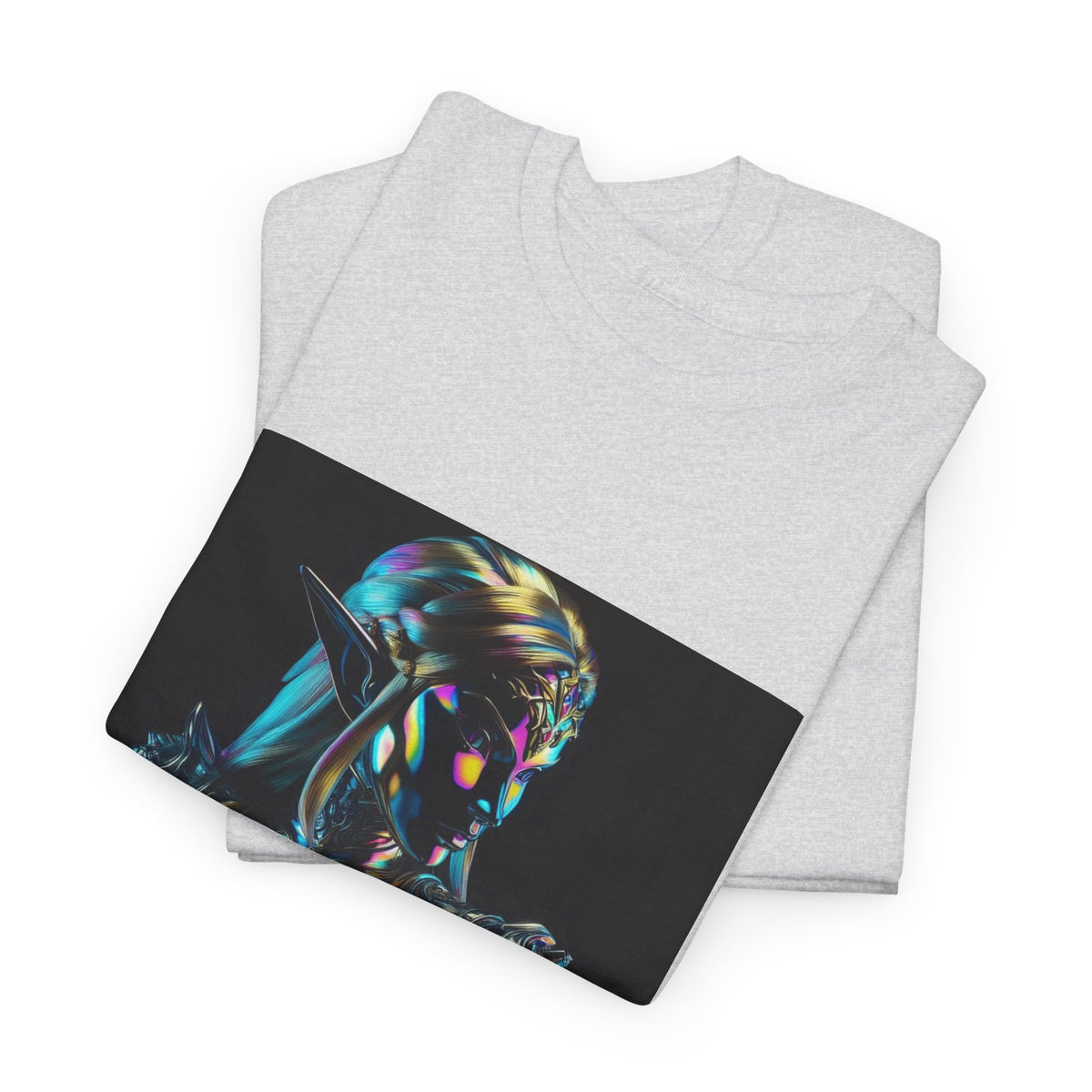 Holographic Elf Princess Chrome Armor Tee