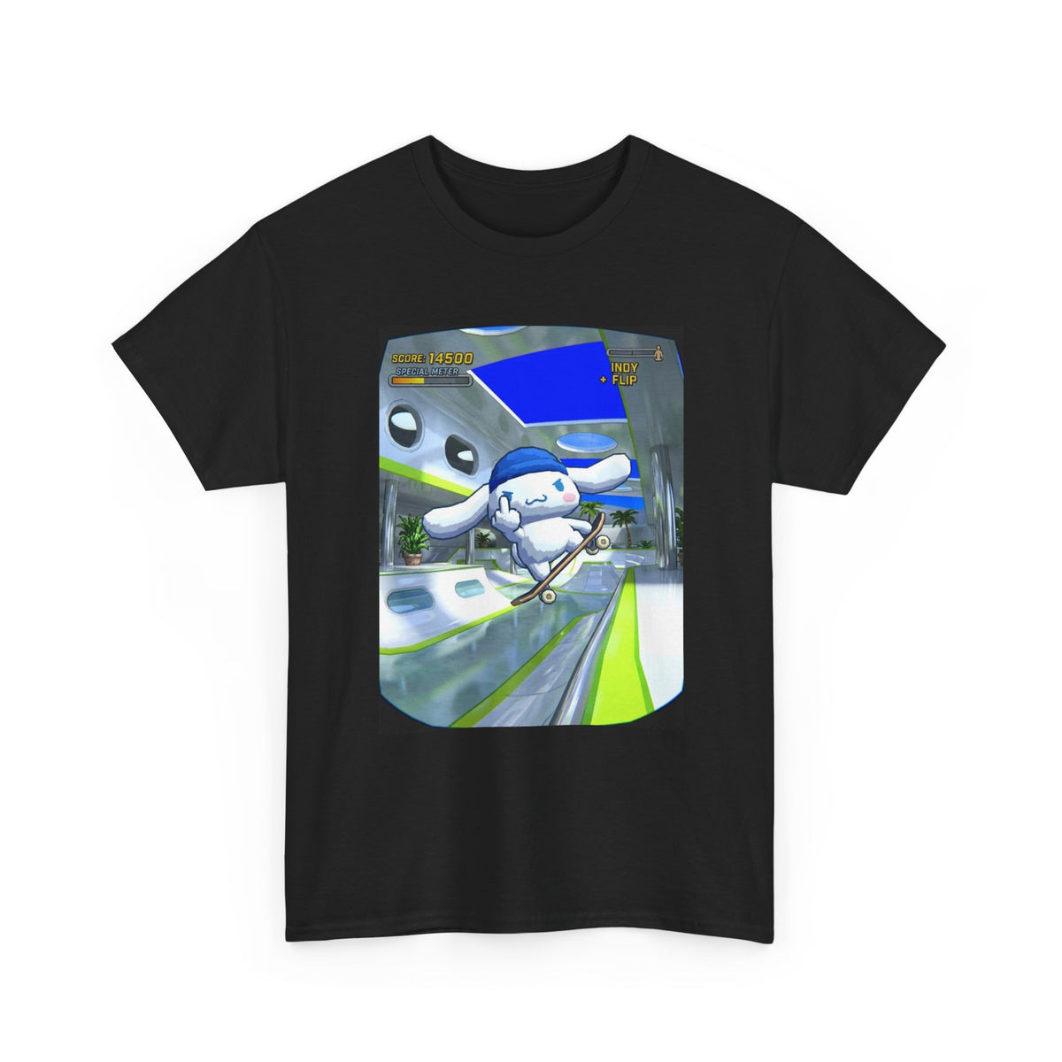 Skater Cloud Dog Flipping Bird Tee