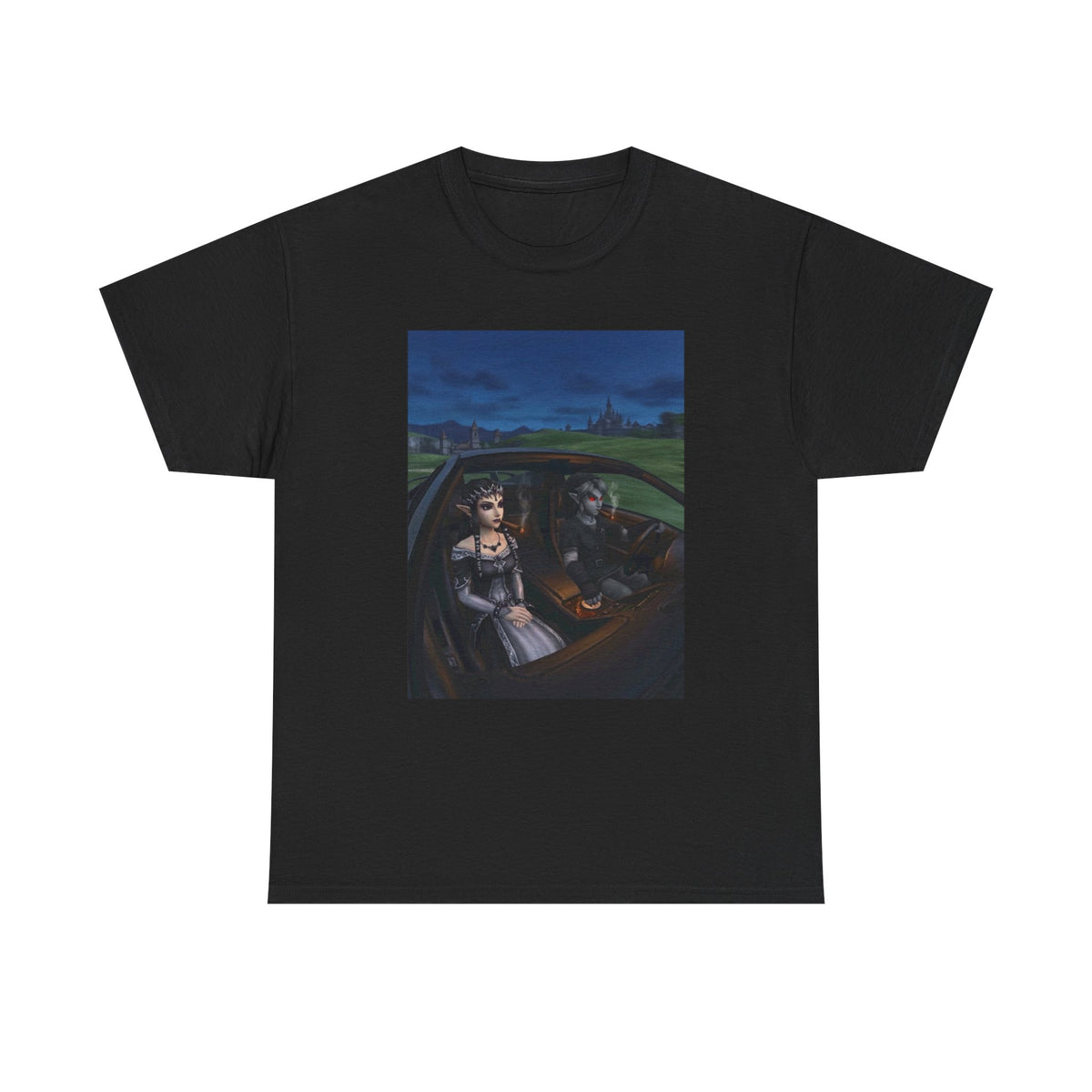 Dark Link And Midna Smoking In Car Tee