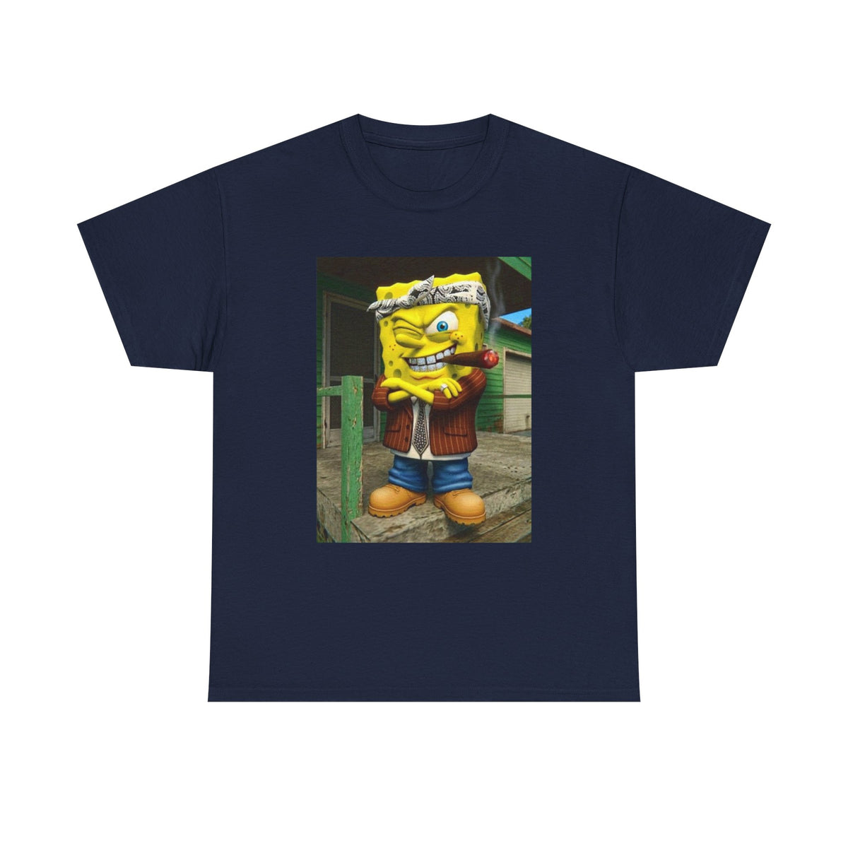 Gangster Sponge Winking and Smoking