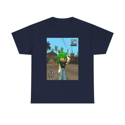Chill Green Hedgehog Smoking Blunt Tee