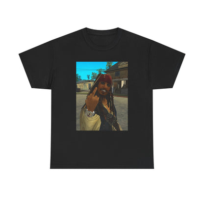 Gangster Jack Sparrow Flipping The Bird Tee