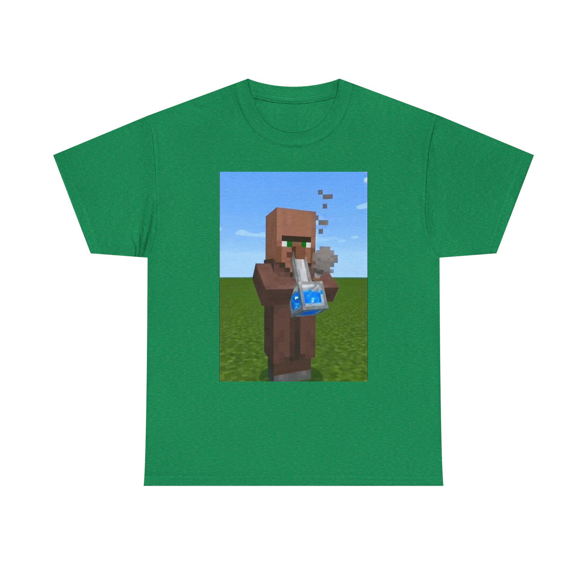 Villager Enjoying A Blocky Bong Hit