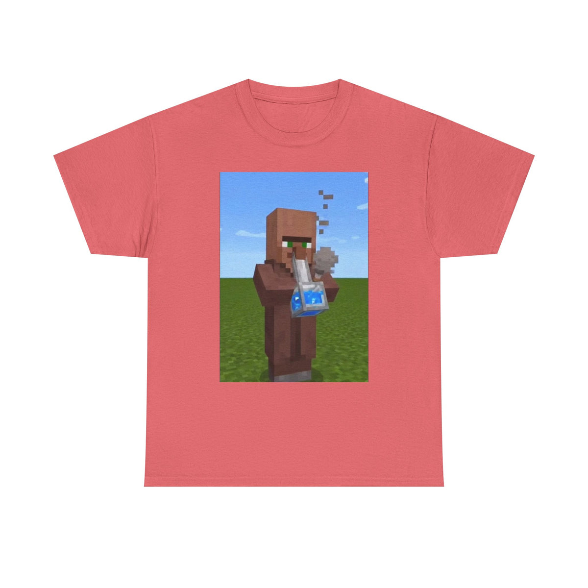 Villager Enjoying A Blocky Bong Hit