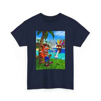 Crash Bandicoot Smoking With Aku Aku Tee