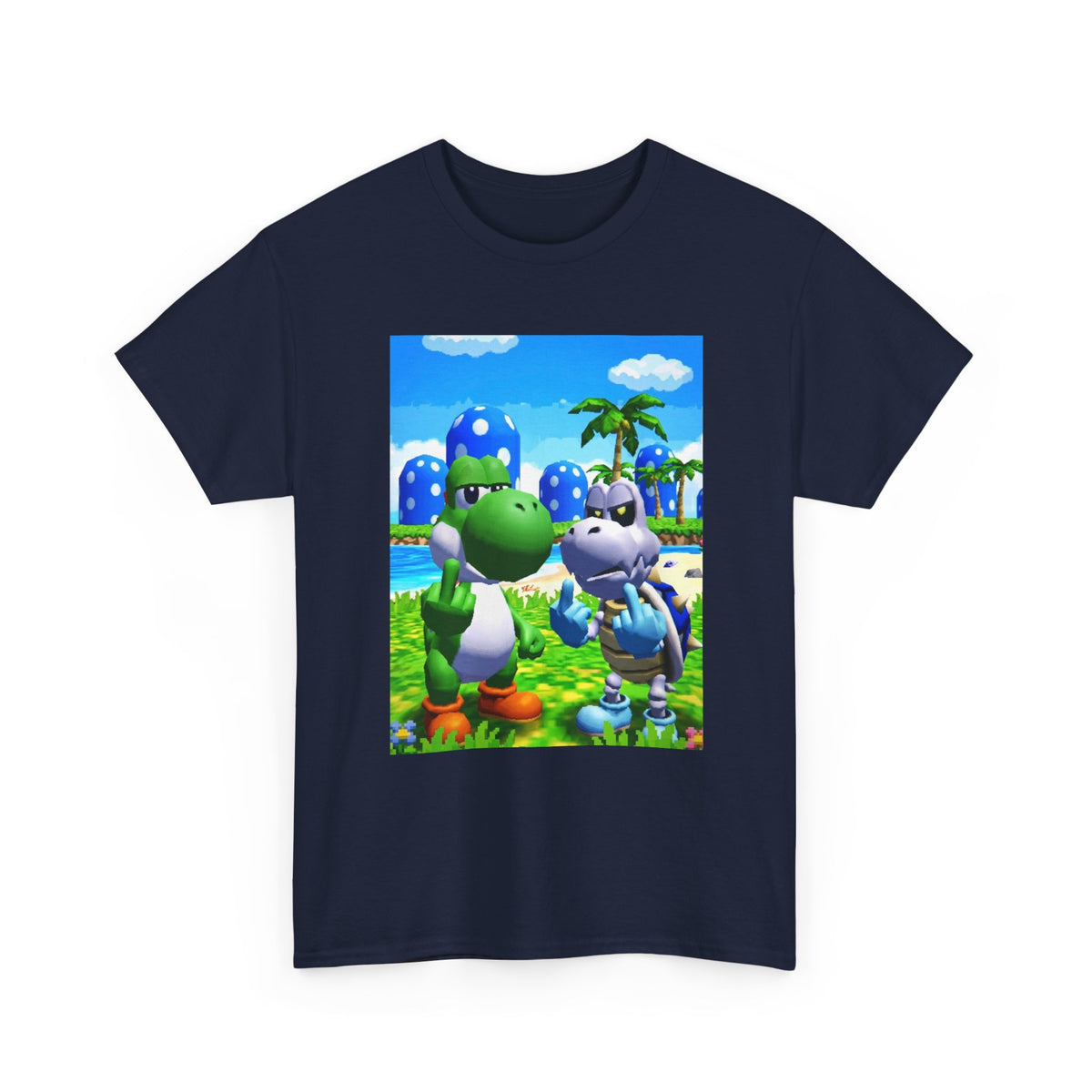 Yoshi And Dry Bones Flipping Off Tee