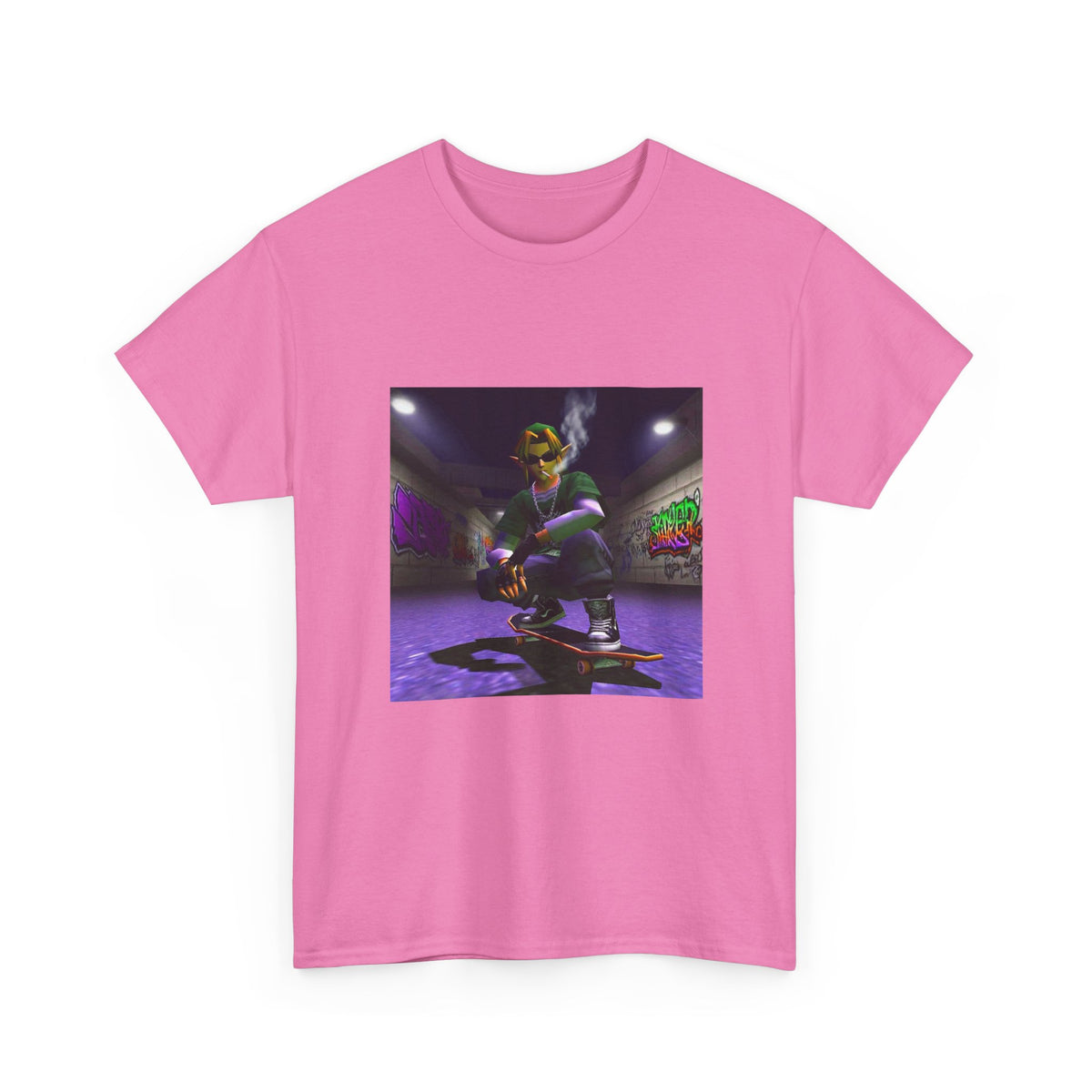 Stoner Link Skateboarding In Graffiti Alley Tee