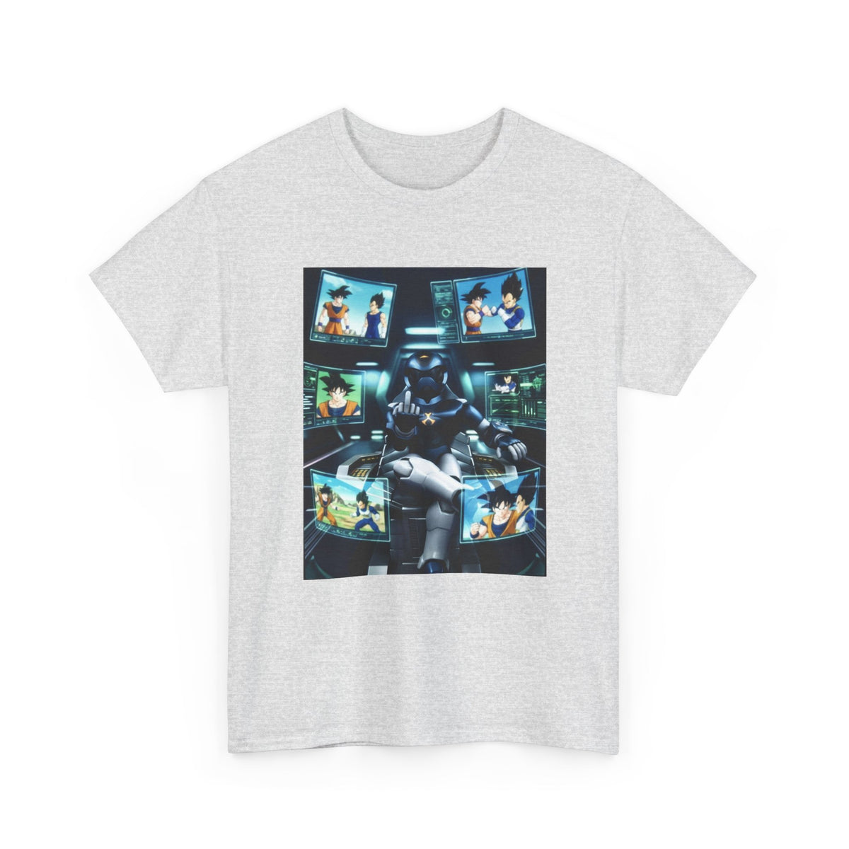 Sci-Fi Robot Flipping Off Goku and Vegeta