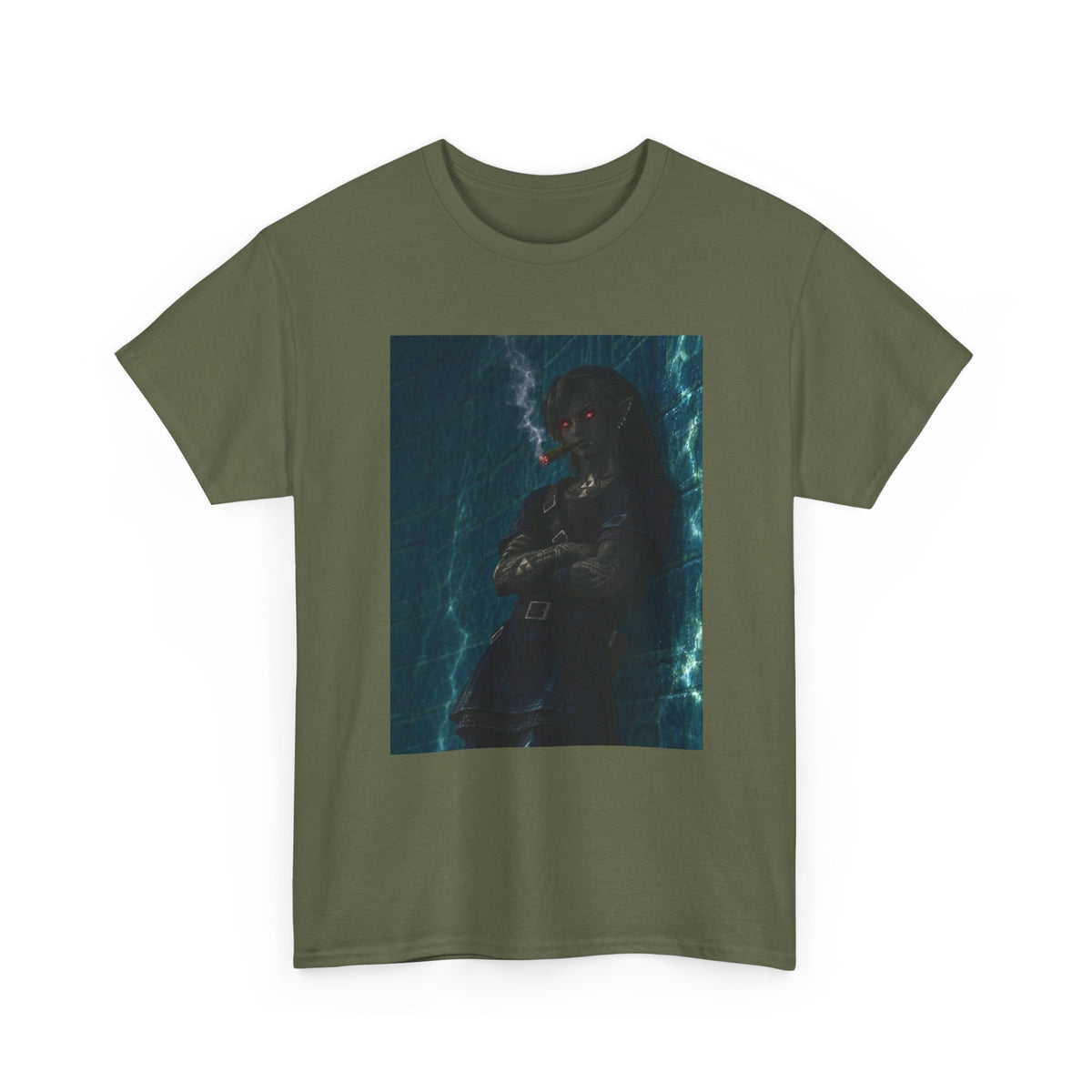 Dark Link Smoking A Lit Cigar Tee