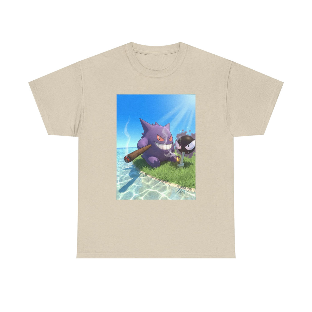 Gengar and Gastly Getting High Beachside