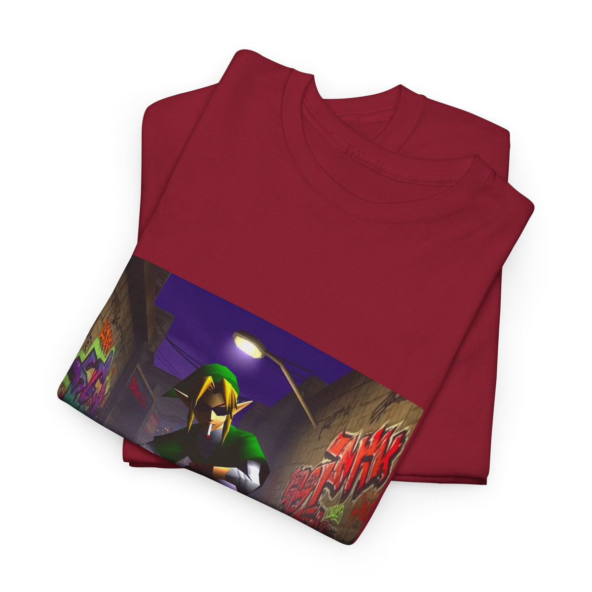Skater Elf Smoking In Alleyway Tee