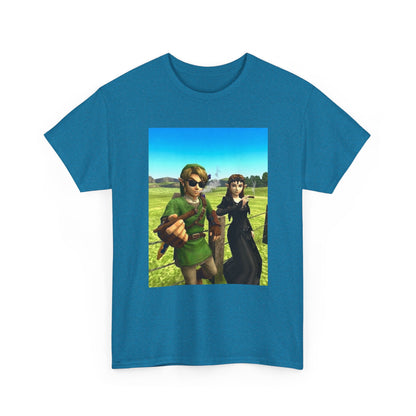 Link and Zelda Smoking Cigars In A Field