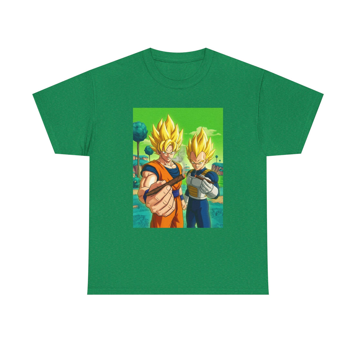 Goku And Vegeta Sharing A Smoke