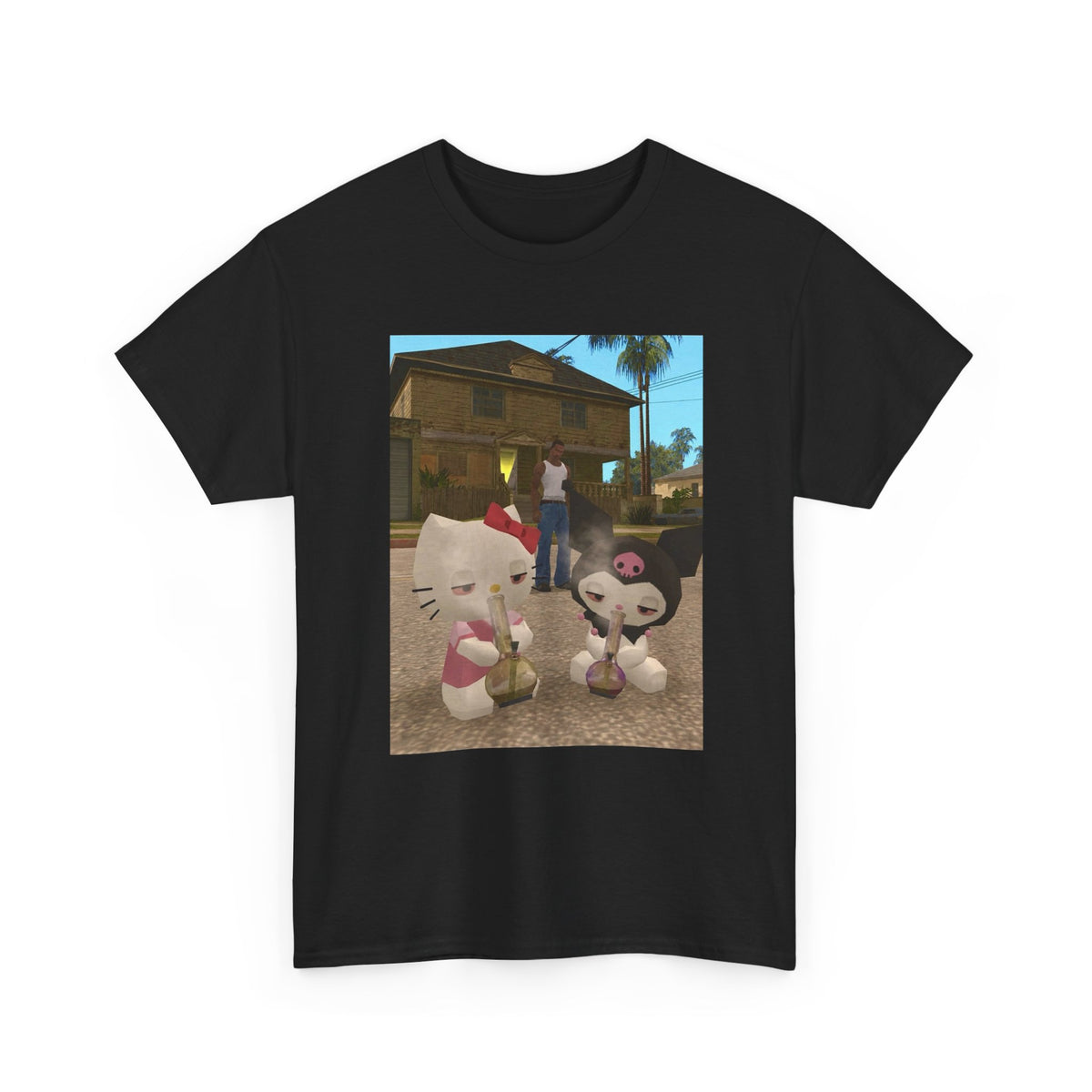 CJ And High Sanrio Characters In Grove Street Tee