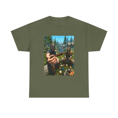Dragonborn Khajiit Blazing In Skyrim Tee