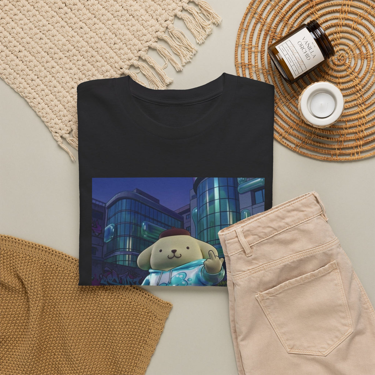 Pompompurin Flips Off In Skateshop City