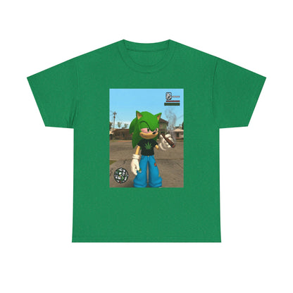 Green Hedgehog Smoking Blunt In San Andreas Tee