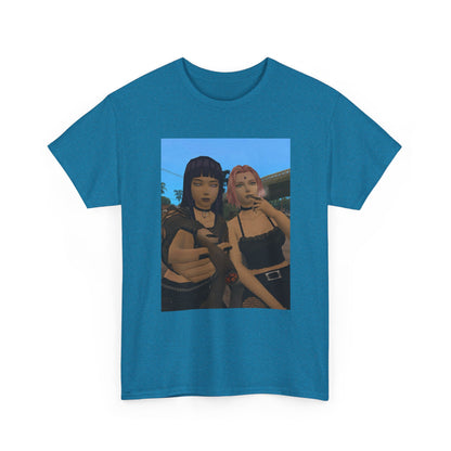 Goth Gamer Girls Sharing A Blunt Tee