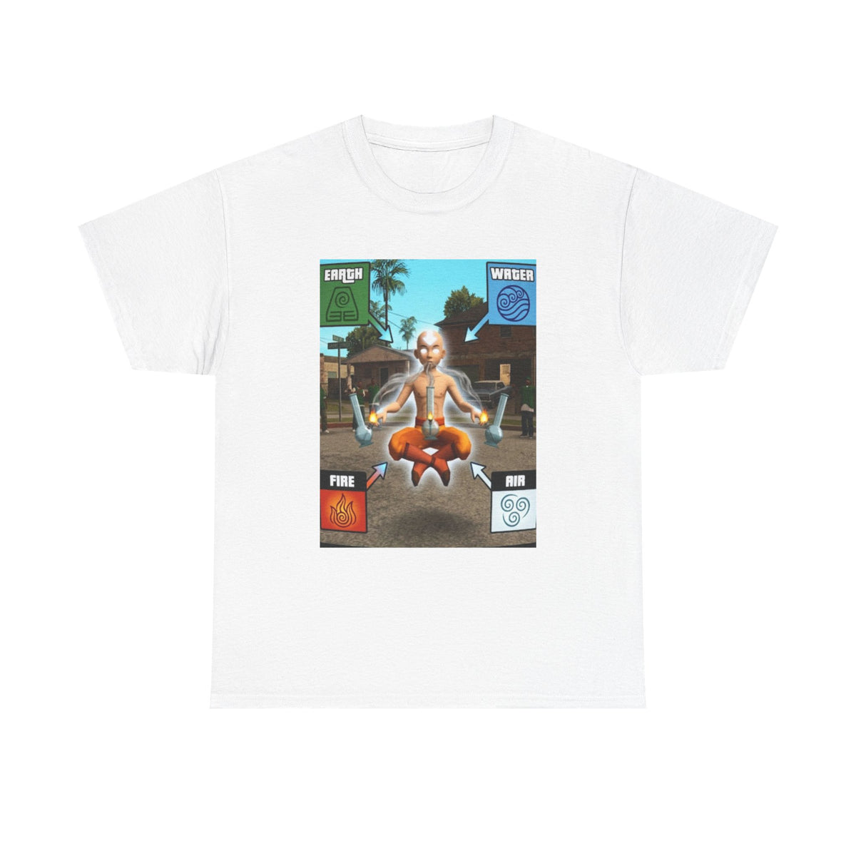 Avatar Aang Element Bending With Bongs Tee