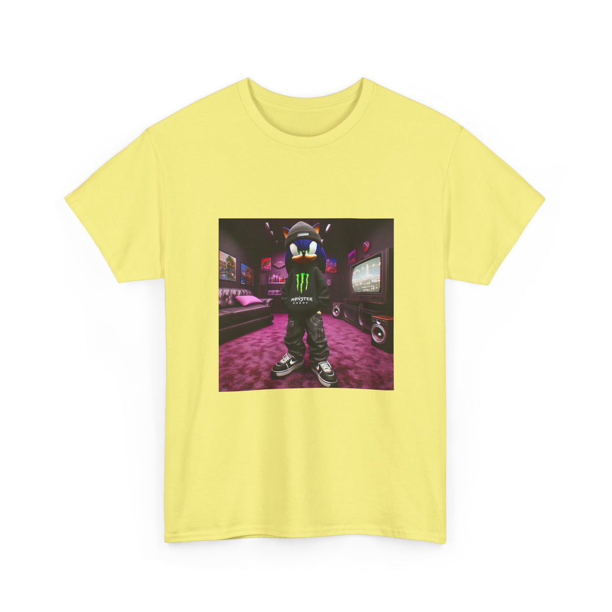 Streetwear Sonic Posing In A Drip Room