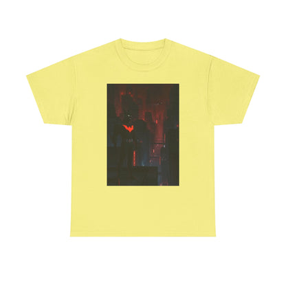 Cyberpunk Bat Hero In Neon City Tee