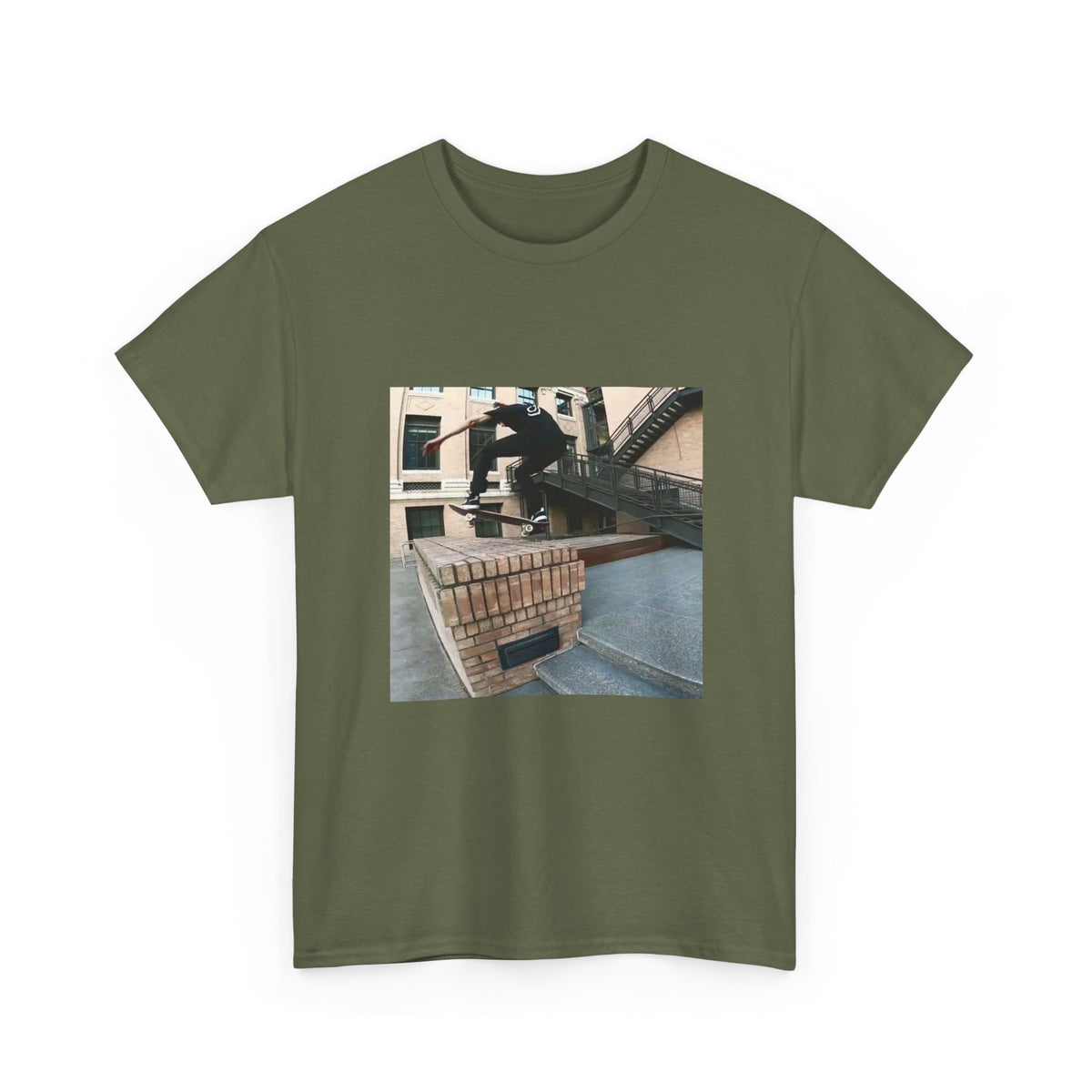 Skater Riding Through Cloud Passage Tee