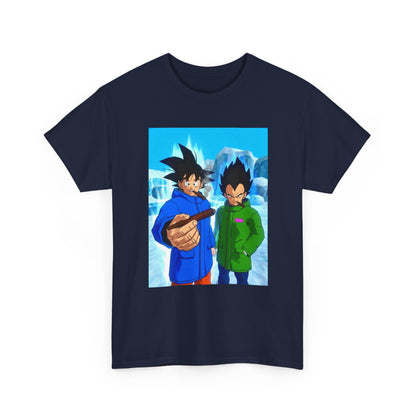 Goku and Vegeta Chilling in Icy Scene Tee